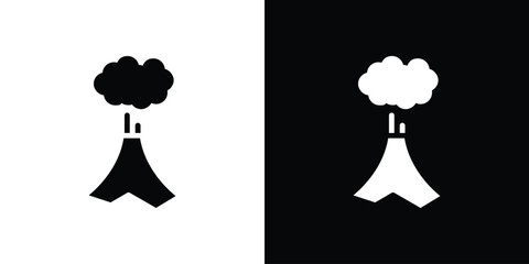 Volcano icon vector design template elegant style