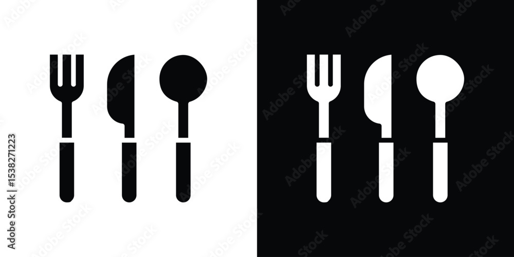 Poster utensils icon vector design template elegant style