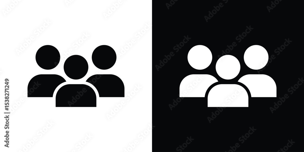 Poster users icon vector design template elegant style