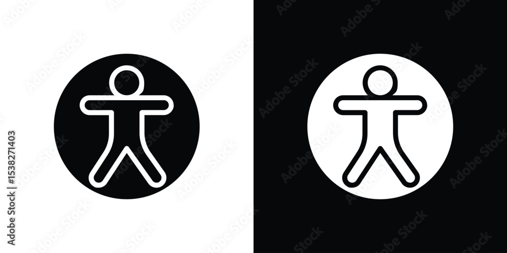 Poster universal access icon vector design template elegant style