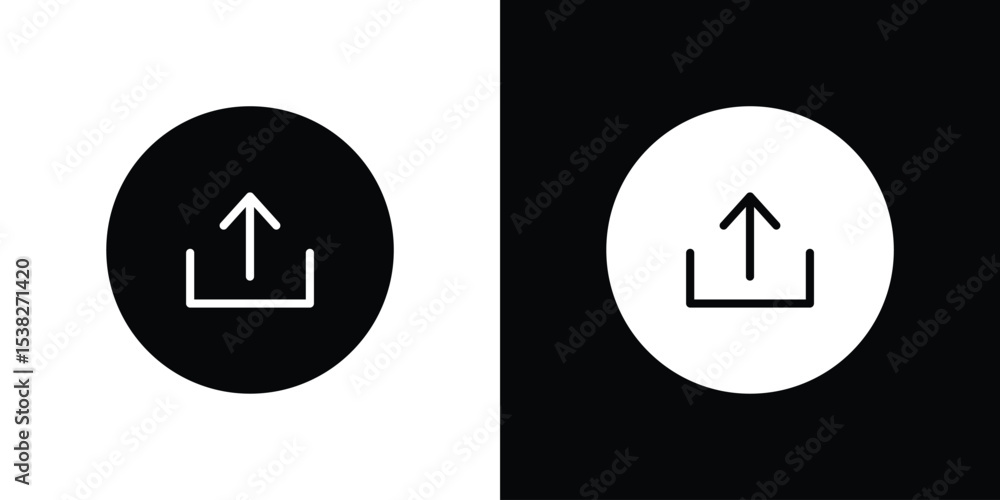 Poster upload icon vector design template elegant style