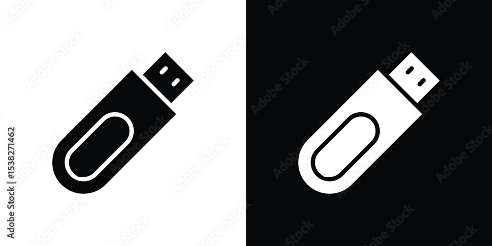 Poster usb pendrive icon vector design template elegant style