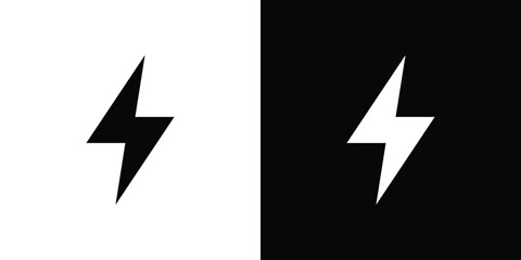 Thunder bolt icon vector design template elegant style