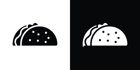 Taco icon vector design template elegant style