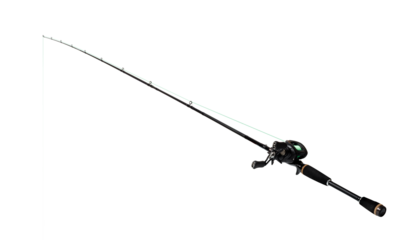 Fishing rod with transparent background, ready for your next catch