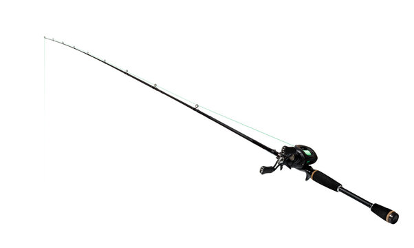 Fishing rod with transparent background, ready for your next catch