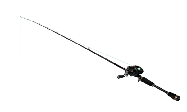 Fishing rod with transparent background, ready for your next catch