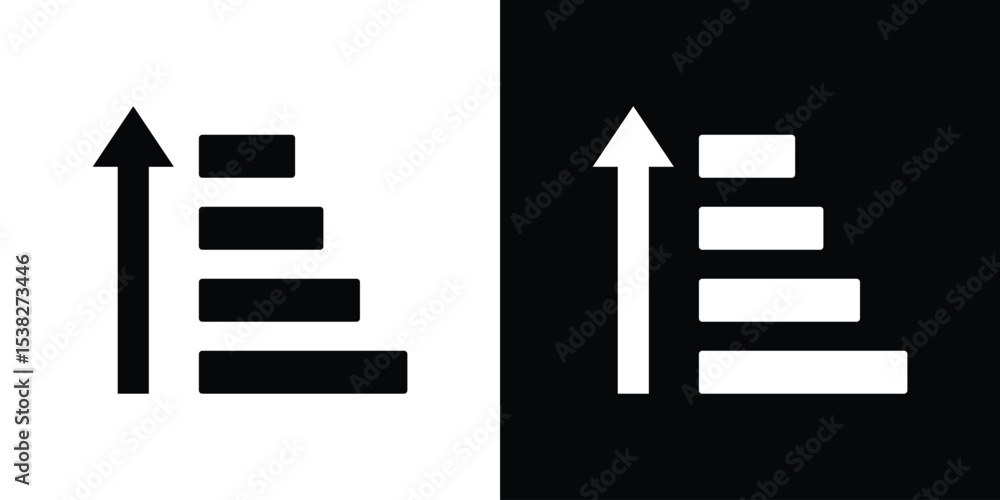 Aufkleber sort amount up icon vector design template elegant style