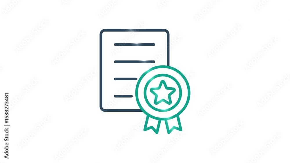Poster experience icon animated. animated icon related to business. suitable for user interface, provide vi