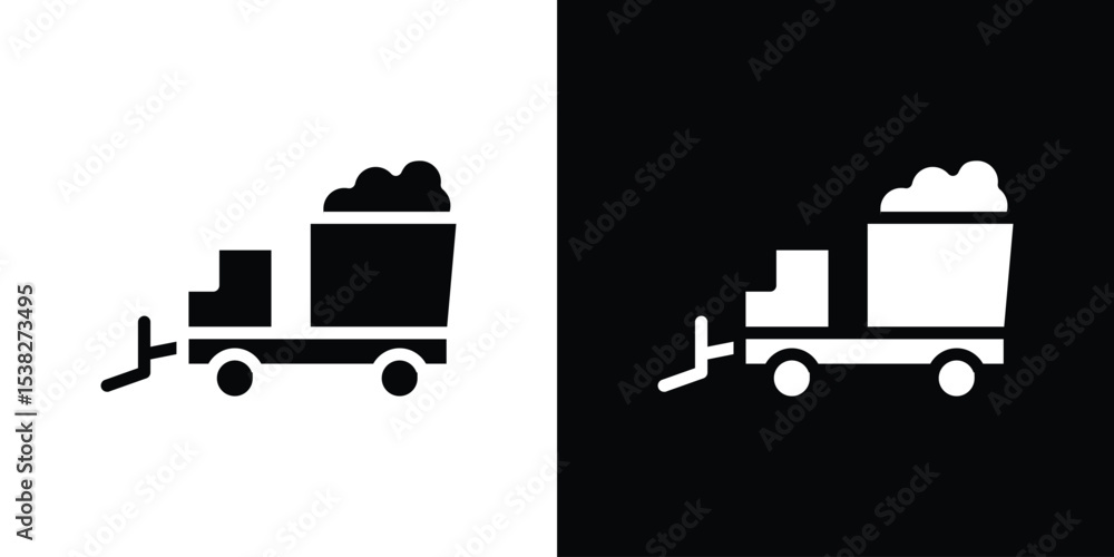 Poster snowplow icon vector design template elegant style