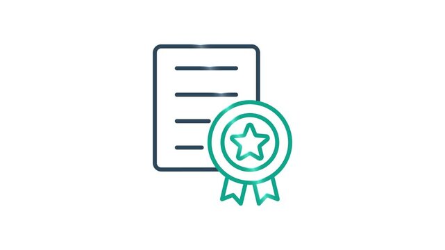 Experience icon animated. animated icon related to business. suitable for user interface, provide visual feedback and more. alpha channel, transparent background