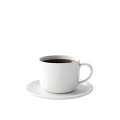 Obraz premium A white coffee cup and saucer