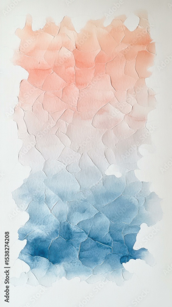 Poster abstract painting with cracked texture in serene studio setting