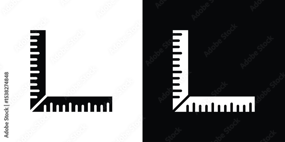 Poster ruler combined icon vector design template elegant style