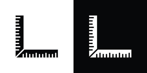 Ruler combined icon vector design template elegant style