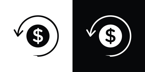 Refund icon vector design template elegant style