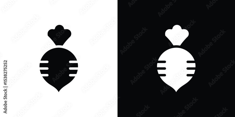 Poster radish icon vector design template elegant style