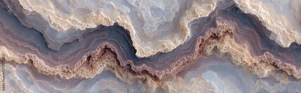 Poster abstract agate stone texture with light brown and blue color, representing luxury interior design an
