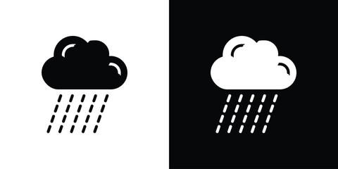 Rain icon vector design template elegant style