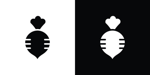 Radish icon vector design template elegant style