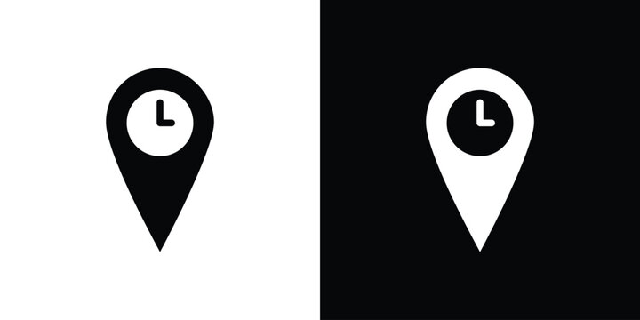 Real time location icon vector design template elegant style