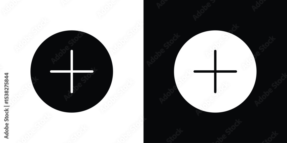 Poster plus icon vector design template elegant style