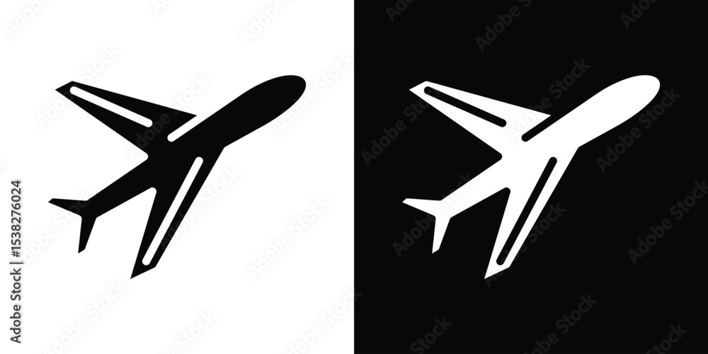 Poster plane icon vector design template elegant style