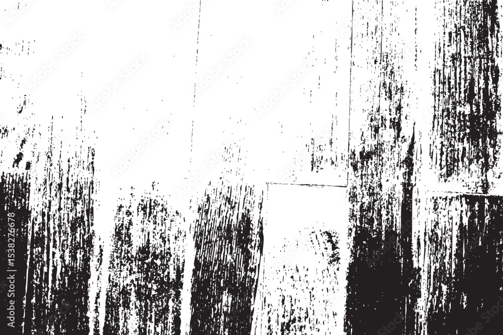 Poster abstract grunge black and white distressed texture overlay effect vector design element