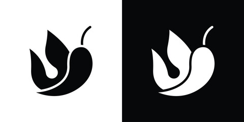 Pepper hot icon vector design template elegant style