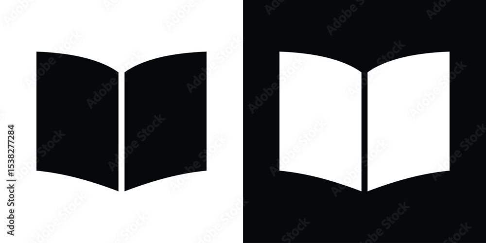 Poster open book icon vector design template elegant style