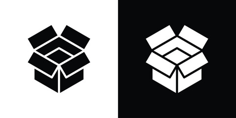 Open box icon vector design template elegant style
