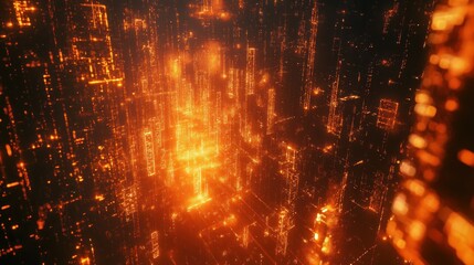 Obraz premium Abstract digital city