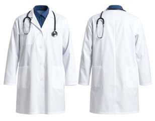 Professional doctor lab coat with stethoscope.