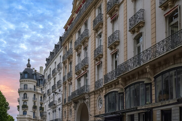 Vichy in France, thermal city, ancient houses in the center

