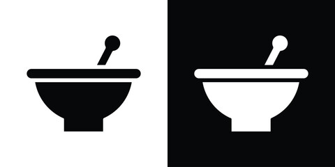 Mortar pestle icon vector design template elegant style
