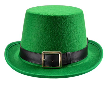 A vibrant green top hat for festive occasions.