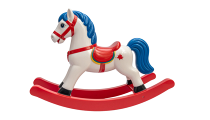 Baby rocking horse toy Isolated on Transparent or White Background