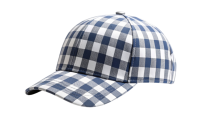  Checkered Pattern Flat Cap Headwear isolated on solid white background Png