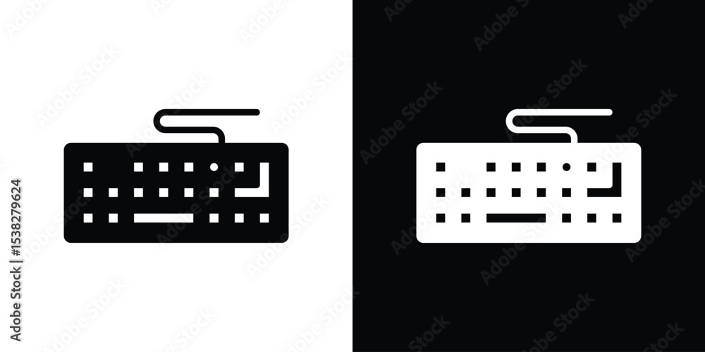 Poster keyboard icon vector design template elegant style