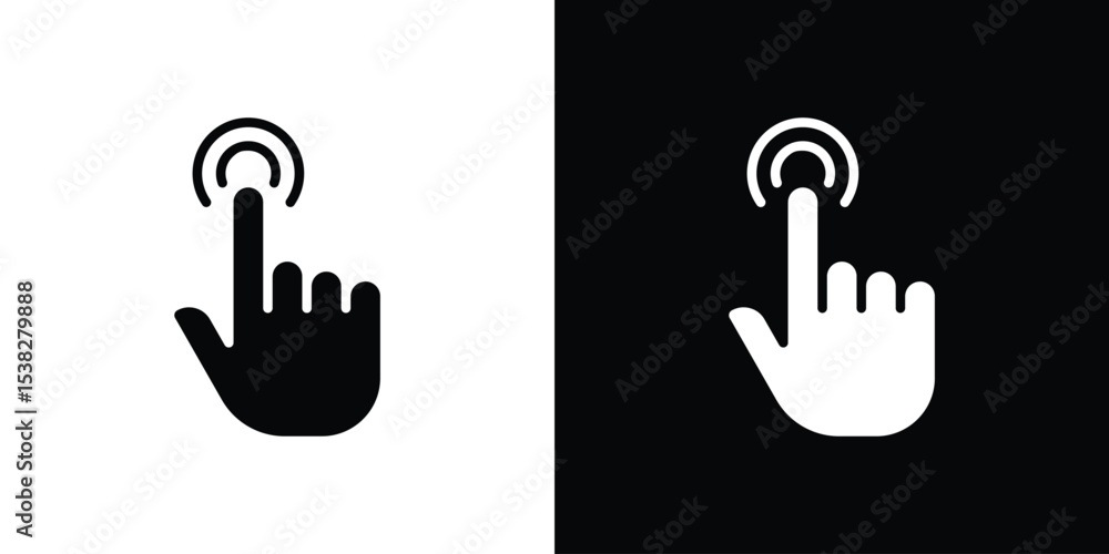 Poster Interactive icon vector design template elegant style