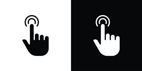 Interactive icon vector design template elegant style