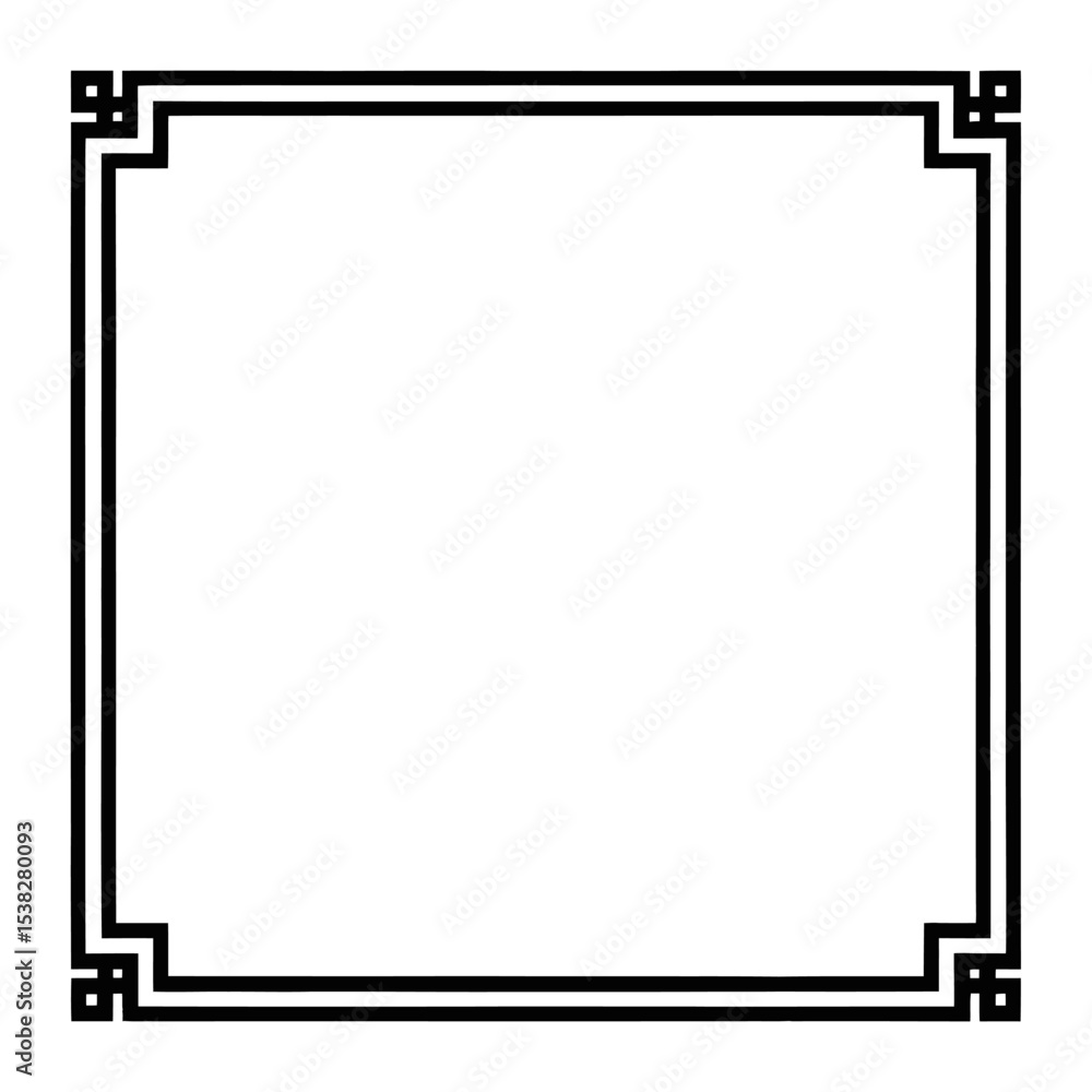 Poster elegant frame design: a meticulously crafted, symmetrical border with a classic, timeless aesthetic,