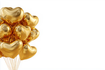 Naklejka premium Golden balloons with customizable space for text. With customizable space for text