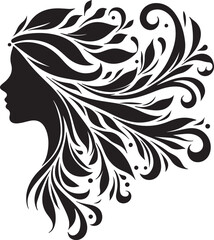 Botanical Hair Silhouette of a Woman | Nature & Beauty Vector Art
Elegant black silhouette of a woman’s profile with flowing floral and botanical hair design. A perfect fusion of nature and femininit
