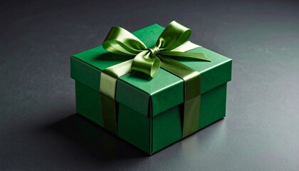 Obraz premium green gift box