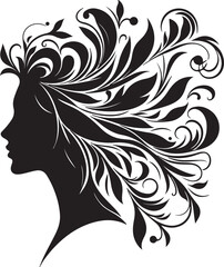 Botanical Hair Silhouette of a Woman | Nature & Beauty Vector Art
Elegant black silhouette of a woman’s profile with flowing floral and botanical hair design. A perfect fusion of nature and femininit

