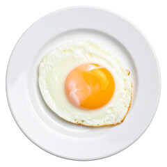 Poached egg Isolated on Transparent or White Background