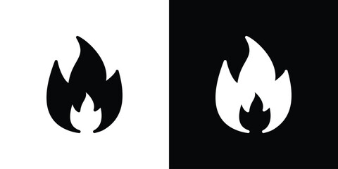 Flame icon vector design template elegant style