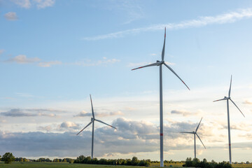 Wind turbines. Renewable energy. Green power