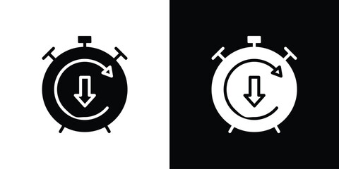 Down time icon vector design template elegant style